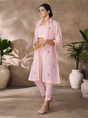 Embroidered Organza Party Wear Kurti