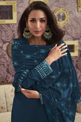 Malaika Arora Women Ethnic Motifs Yoke Design Regular Sequinned Kurta with Palazzos & With Dupatta
