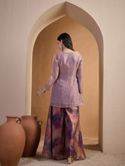 Embroidered Top With Palazzos Co-Ords