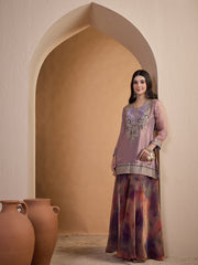 Embroidered Top With Palazzos Co-Ords