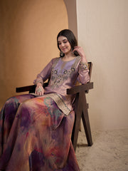 Embroidered Top With Palazzos Co-Ords