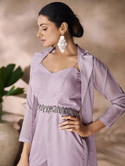 Designer Kurti Fancy Organza in Lavender