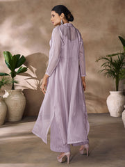 Designer Kurti Fancy Organza in Lavender
