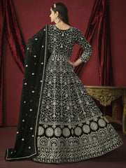 Black Georgette Festive Gown