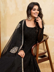 Women Ethnic Motifs Embroidered Regular Kurta with Sharara & With Dupatta