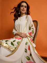 Women Floral Printed Regular Kurta with Palazzos & with Dupatta