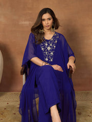 Floral Embroidered Top with Palazzos