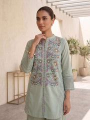 Floral Embroidered Tunic with Palazzos