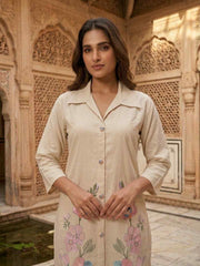 Indie Florals Embroidered Tunic with Trousers