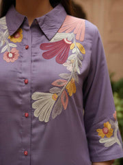 Embroidered Shirt with Trousers