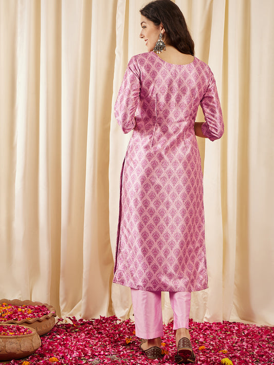 Women Ethnic Motifs Printed Regular Kurta with Trousers