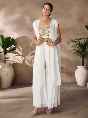 Multicolor Fancy Georgette Casual Kurti