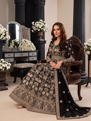 Black Heavy Embroiderd Georgette Anarkali Gown
