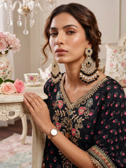 Bohemian Silk Embroidered Tunic with Palazzos