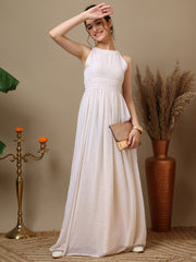Girls Embroidered Halter Neck Ethnic Dresses