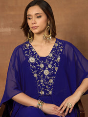 Floral Embroidered Top with Palazzos