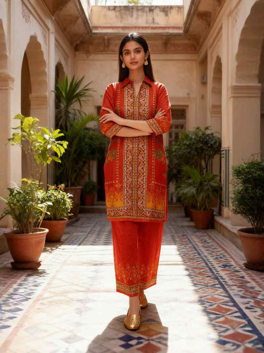Embellished Tunic with Trousers