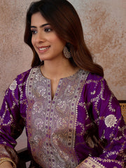 Floral Woven Design Tunic with Palazzos