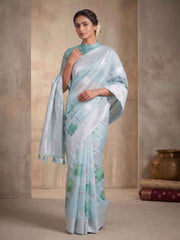 Floral Zari Silk Blend Saree