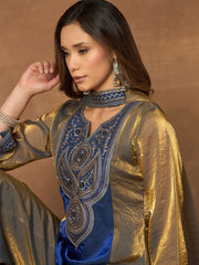 Women Ethnic Motifs Embroidered Regular Thread Work Kurta with Palazzos & With Dupatta