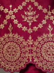 Magenta Chinon Work Palazzo Suit