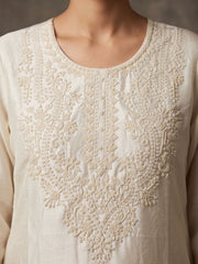 White Premium Chinnon Silk Festive Trendy Palazzo Suit