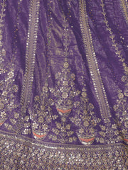 Dark Purple bridal wear lehenga