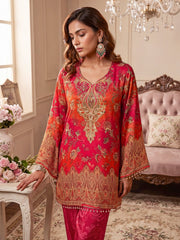 Floral Silk Printed Top with Palazzos
