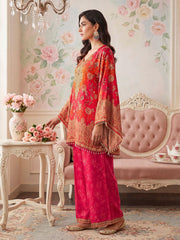 Floral Silk Printed Top with Palazzos