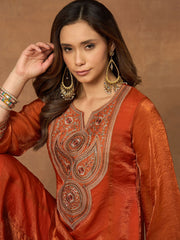 Yoke Design Round Neck Top & Palazzos Co-Ords