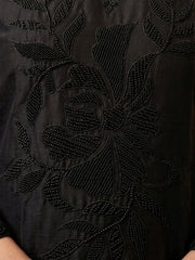 Black Chinon Wedding Wear Sharara Suit