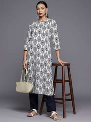Women Ethnic Motifs Printed Cotton Kurta with Trousers