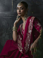 Mahi Ramen Silk Saree Red