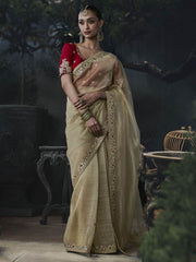 Meher Gold Tissue Silk Saree