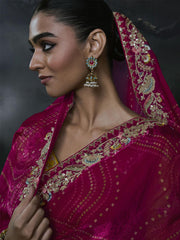 Aveline Silk Saree Pink