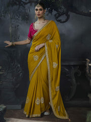 Aurea Tissue Silk Saree Yellow