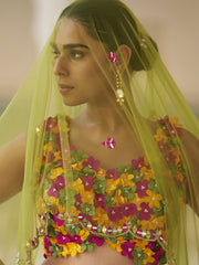 Trendy Stylist Multicolor Haldi Style Lehenga Choli