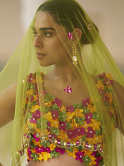 Trendy Stylist Multicolor Haldi Style Lehenga Choli