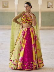 Trendy Stylist Multicolor Haldi Style Lehenga Choli