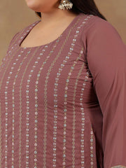 Women Ethnic Motifs Embroidered Regular Thread Work Kurta with Palazzos & With Dupatta