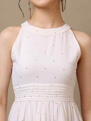 Girls Embroidered Halter Neck Ethnic Dresses
