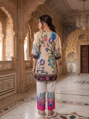 Floral Linen Printed Tunic with Trousers