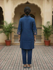 Bohemian Embroidered Tunic with Trousers