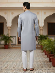 Mandarin Collar Straight Kurta & Trousers