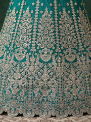 Rama Zari Dori & Multiple Sequins Wedding Lehenga Choli