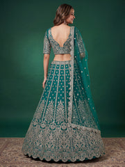 Rama Zari Dori & Multiple Sequins Wedding Lehenga Choli