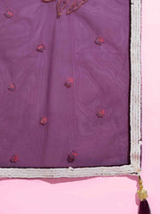 Dazzling Wine Sequin Net Reception Wear Lehenga Choli With Dupatta