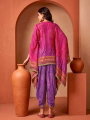Bohemian Silk Embellished Tunic with Palazzos