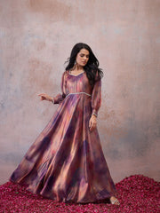 Printed Square Neck Maxi Ethnic Dresses