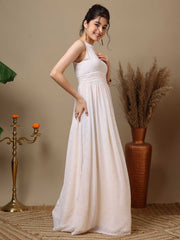 Girls Embroidered Halter Neck Ethnic Dresses